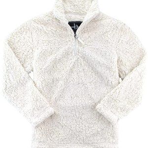 Boxercraft Sherpa 1/4 Zip Pullover - Natural - Size Large